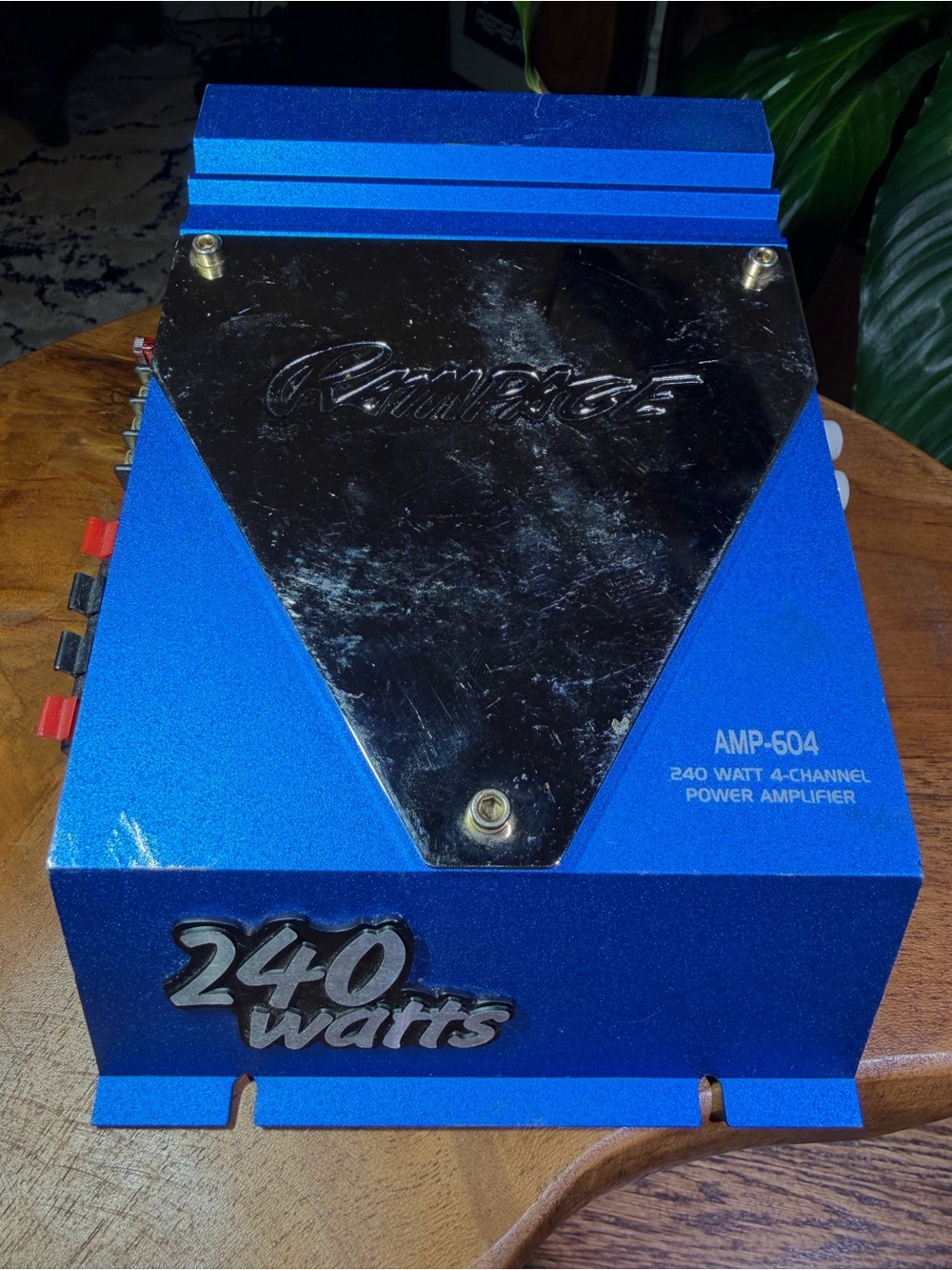 Rampage Blue 240 Watt 4-Channel Car Amplifier